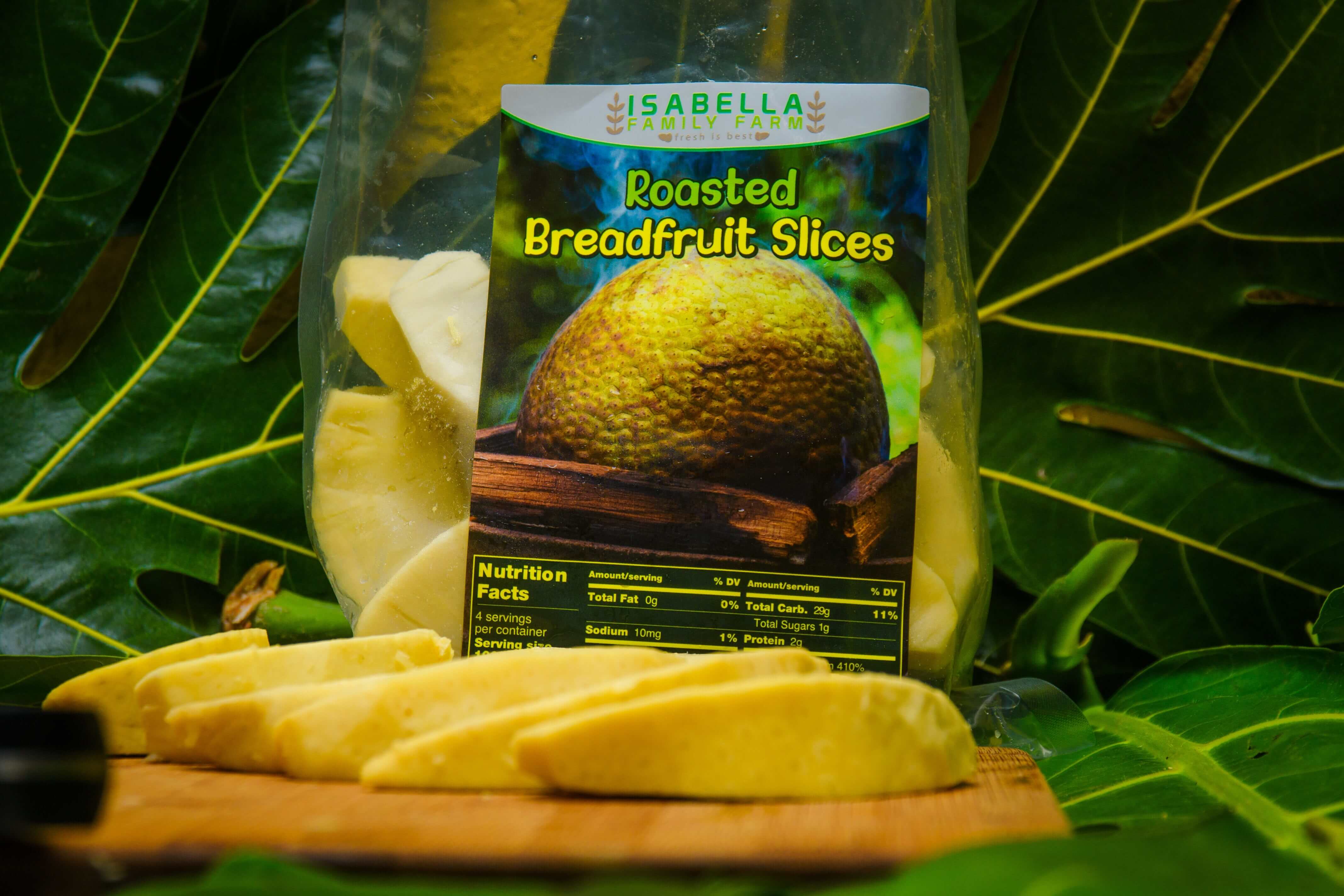 12 Packs of Sliced Roasted Breadfruit (14 oz each)
